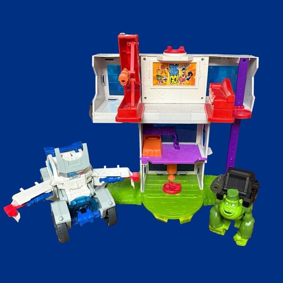 Imaginext Teen Titan Go Tower Gorilla Beast & Transforming Battle Rig